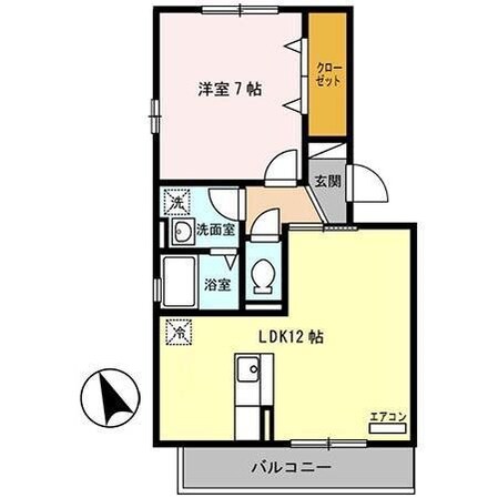 連坊駅 徒歩1分 2階の物件間取画像